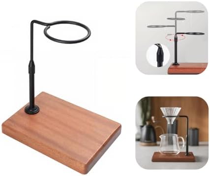 Pour over Coffee Dripper Stand, Black, Sapele Base