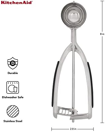 KitchenAid Cookie Dough Scoop Set, Set Of 3, Black