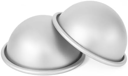 4 Inch Sphere Cake Pan Set, Aluminum Alloy Cute 3D Hemisphere Mold