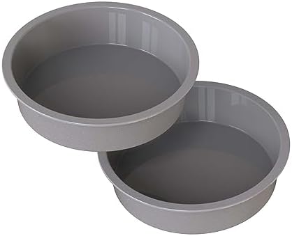 7 Inch Cake Pan 2 Pack, Round Silicone Baking Molds for Air Fryer &