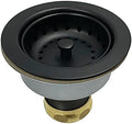 Kingston Brass K112MB Tacoma Kitchen Sink Basket Strainer, Matte Black