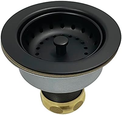 Kingston Brass K112MB Tacoma Kitchen Sink Basket Strainer, Matte Black