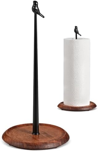 Black Wooden Bird-Shaped Paper Towel Holder