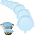 XunLiu Silicone Stretch Lids, 7 Pack, Blue