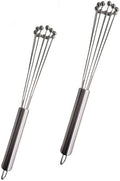 2 PCS 10.23inch Stainless Steel Ball Whisks,Durable Manual Egg Beater
