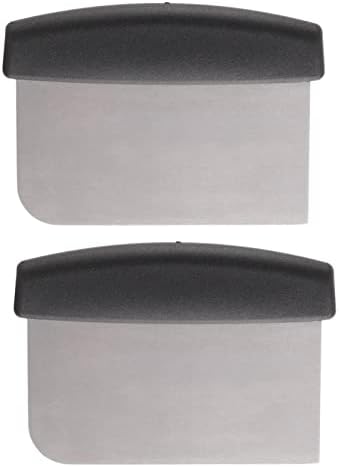 2 Pcs Dough Scraper Cutter, Stainless Steel Scraper for Bread Pizza
