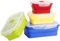4 Collapsible Food Storage Containers, Silicone Food Storage