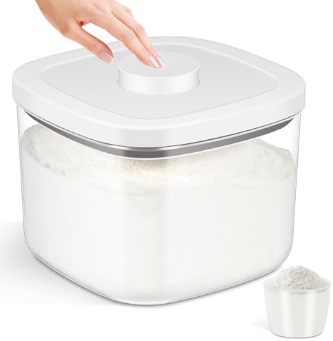 TBMAXS Airtight Rice Container 10 Lbs, Clear Plastic Food Storage