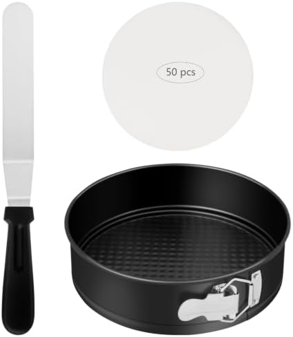 Springform Pan Set, 9 Inch with 50 Liners and Spatula
