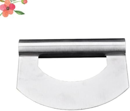 Stainless Steel Pizza Cutter Dough Scraper for Baking and Bread Dough
