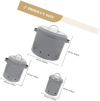 3pcs Potato and Onion Storage Bins Made of Sturdy Iron, Easy to Use