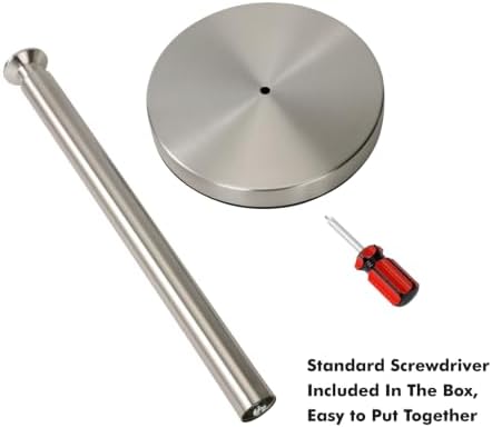 Paper Towel Holder, Brushed Nickel, Stainless Steel Base