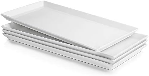 Sweese White Serving Platters, Porcelain Serving Trays for Parties
