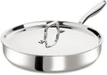 12 Inch Tri-Ply Stainless Steel Frying Pan, Frying Pan with Lid