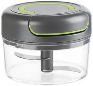 Manual Food Chopper with Pull-String Mechanism for Garlic, Ginger, and