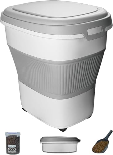 HOYTAMDAR 13 Lbs Dog Food Container, Collapsible Dog Food Storage