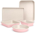 Paris Hilton 5-Piece Baking Pans Set, Nonstick Heart Pattern Bakeware