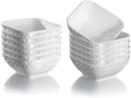 Kyraton Dip Bowls Set 12pcs 6oz, White Plastic Dipping Bowls Soy Sauce