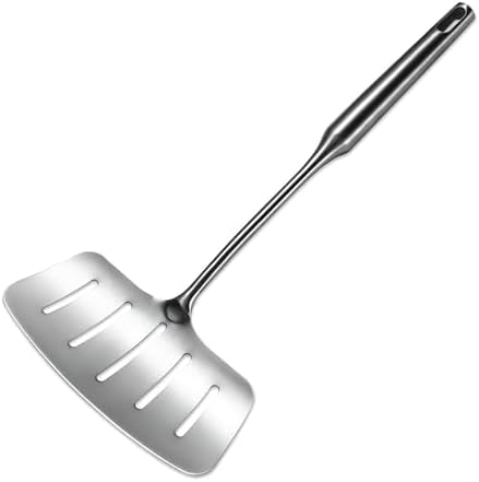 GREATLINK 304 Stainless Steel Fish Spatula,Wide Slotted Turner Steak