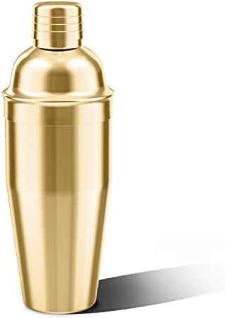 LUCKYGOOBO Cocktail Shaker,24oz Martini Shaker,Drink Shaker Mixer,Gold