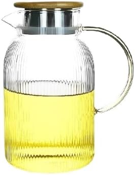 Drinking 1500ml Glass Water Pitcher with Handle Lid