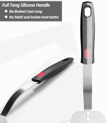 Stainless Steel Flexible Spatula, Thin Metal Turners, 2Pack(S+XL)