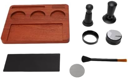 AYNEFY 51mm Coffee Tamper Set, Wood Tamping Station with Spring Loaded