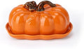 Ceramic Butter Dish with Lid for Countertop, Cute Pumpkin Butter