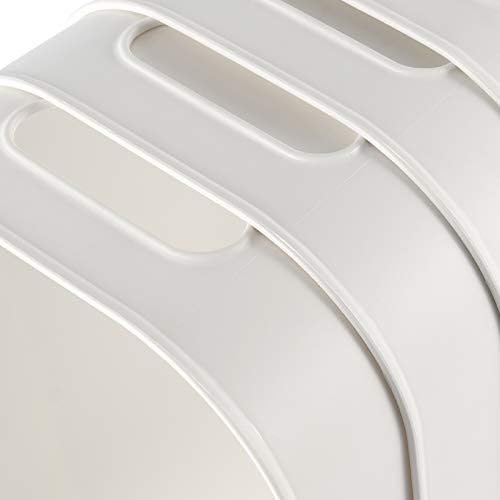 10 x 7 x 6 Inch 6 Pack Plastic Storage Bins with Handles, Pantry