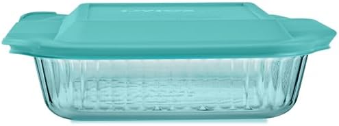Pyrex Colors Tinted (8"x8") Tinted Glass Baking Dish with BPA-Free Lid
