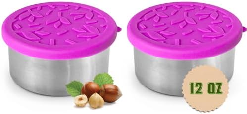 TAVVA 2 X 12oz Stainless Steel Food Storage Containers with Lids
