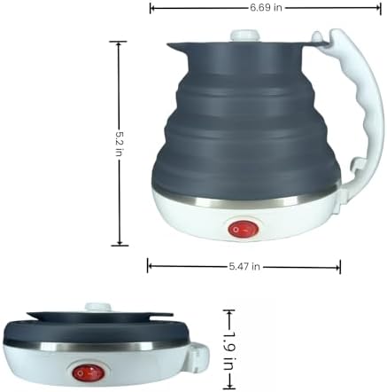 Travel Electric Kettle and Collapsible Pour Over Dripper, Black