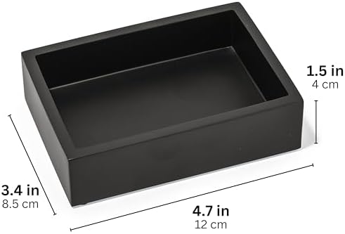 Yew Design Matte Black Square Soap Dish