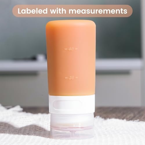 MICEBAY 2 oz Condiment Squeeze Bottles, Leakproof Salad Dressing