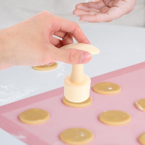 Silicone Tart Pan with Handle, Removable Bottom and Crust Press Stick
