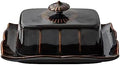 WAIT FLY Vintage Ceramic Butter Dish with Lid for Kitchen Countertop
