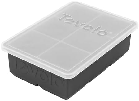 Tovolo Large 2” King Cube Ice Tray with Lid Charcoal Gray Ice Cube