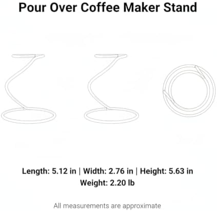 Pour Over Coffee Dripper Stand, Stable Metal Base with Heat-Resistant