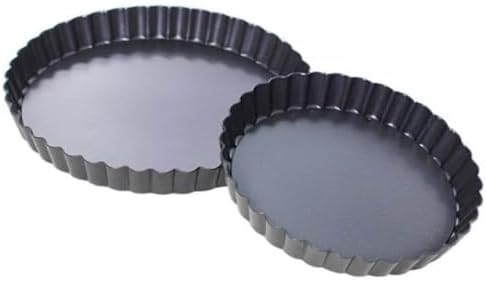 Cake Tart and Pizza Pans Set, 6/8/10 Inch Non-Stick Carbon Steel