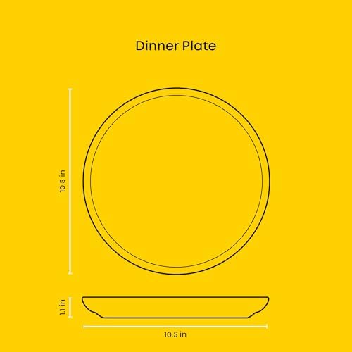 JoyJolt Mesa Stoneware Dinnerware Set, 18-Piece Plates and Bowls Sets