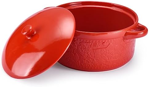 Ceramic Casserole Dish - Baking Dish Bowl Oven Safe With Lid and