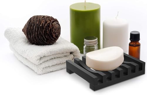 2Pcs Soap Dish Holder, Silicone