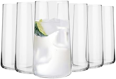 Krosno Water Glasses Set of 6, 18.6 oz, Avant-Garde Collection