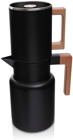 HASTINGS 50 Oz Pour Over Coffee Maker Set, Black