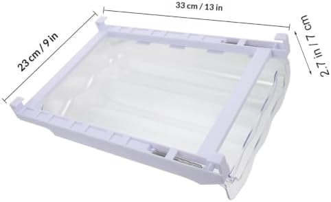 Egg Holder Drawer Dispenser for Refrigerator Cabinet White Plastic