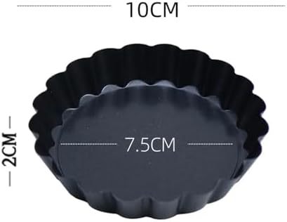 8/10/12cm Mini Tart Pans Egg Tart Molds with Removable Bottom Non
