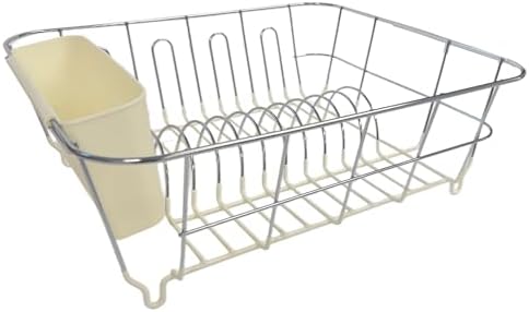 Dish Drying Rack & Cutlery Holder 2 Piece Set - Compact Sink-Fitting