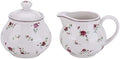 Cream & Sugar Sets with Lids Porcelain Vintage Floral Sugar Bowl and