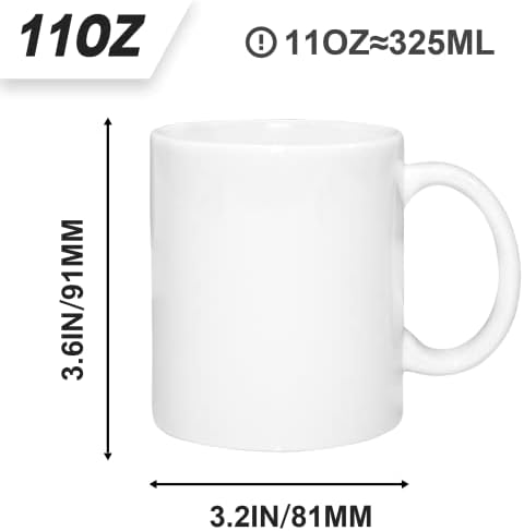 MR.R Set of 36 Sublimation Blanks Dishwasher White Ceramic Coffee Mugs