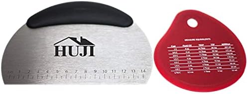 HUJI Stainless Steel Pastry Cutter Chopper Bench Scrapper And Silicone